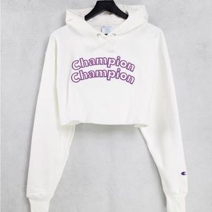 Champion Reverse Weave Crop Hoodie Sweatshirt NWOT